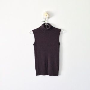 Sleeveless Turtleneck Sweater
